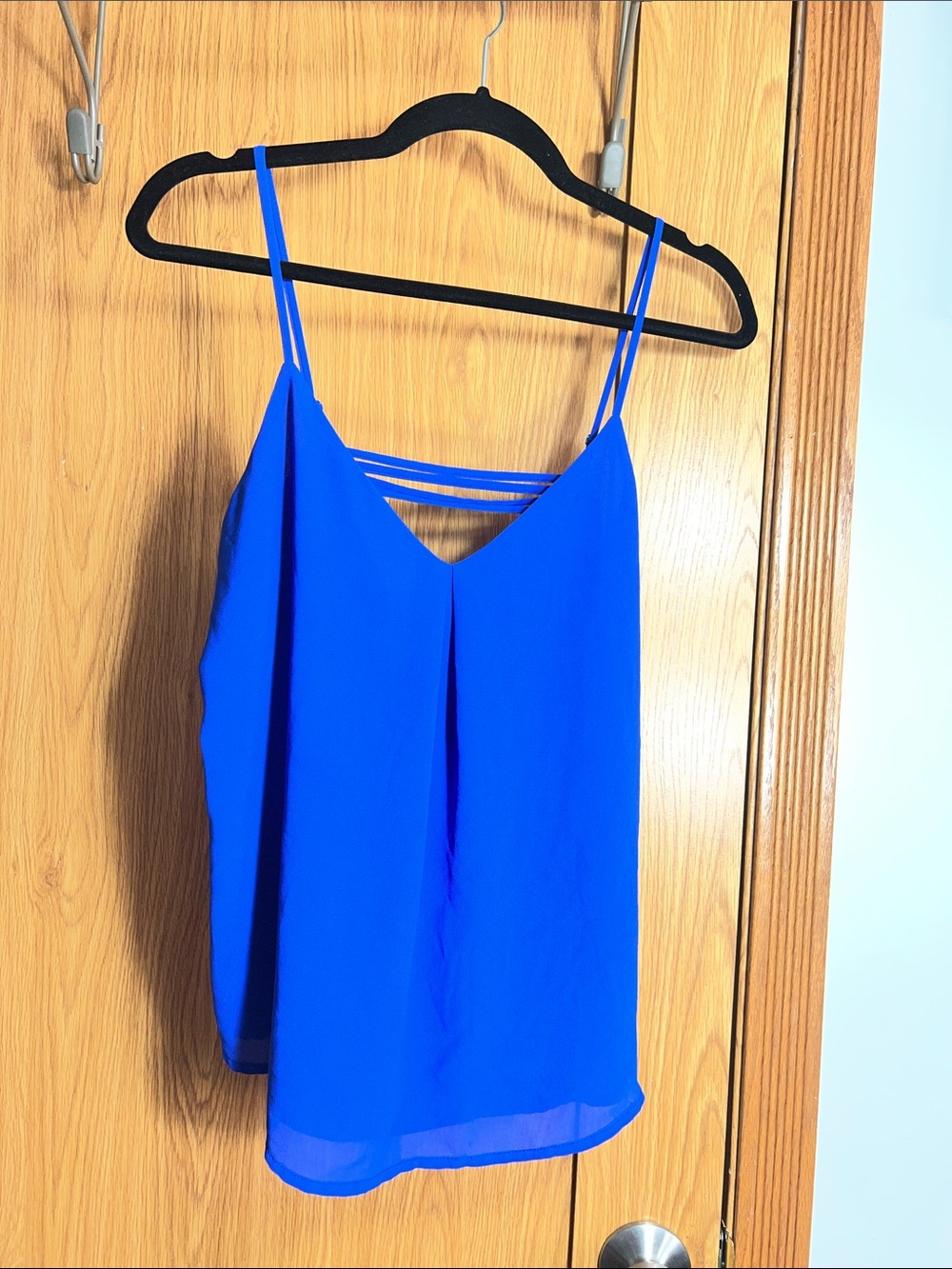 Naked Zebra Bright Cobalt Strappy Back V-Neck Camisole